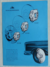 Lade das Bild in den Galerie-Viewer, ATE Scheibenbremsen S 2/38 2/48 2/57 für PKW - Prospekt Brochure 60er-Jahre

