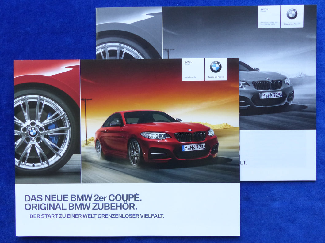 BMW 2er Coupe Zubehör F22 MJ 2015 - Prospekt Brochure + Preisliste 07.2014