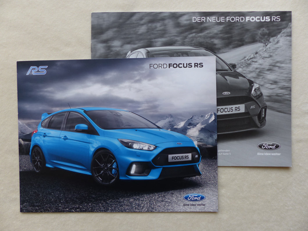 Ford Focus RS MJ 2016 - Prospekt Brochure + Preisliste 08.2015