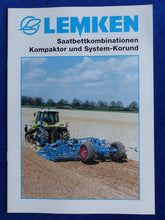 Lade das Bild in den Galerie-Viewer, Lemken Saatbettkombis Kompaktor System-Korund - Prospekt Brochure 03.2002
