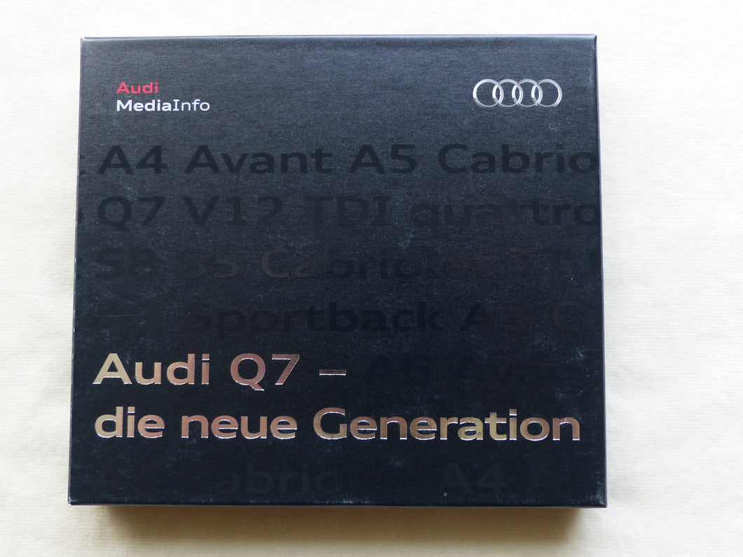 Audi Q7 V12 TDI quattro MJ 2009 - Media-Info Pressemappe CD-Rom press-kit 2009