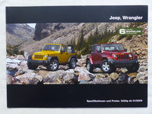 Lade das Bild in den Galerie-Viewer, Jeep Wrangler - Preiseliste MJ 2009 - Prospekt Brochure 01.2009
