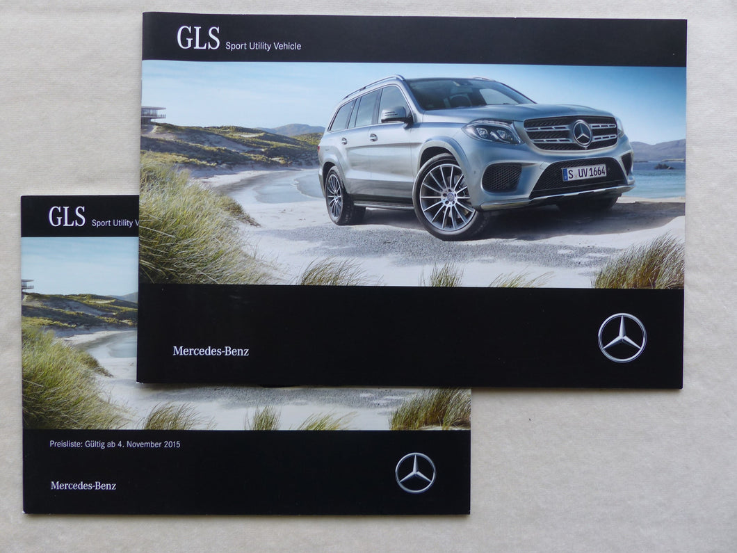 Mercedes-Benz GLS AMG 63 SUV MJ 2016 - Prospekt Brochure + Preisliste 11.2015