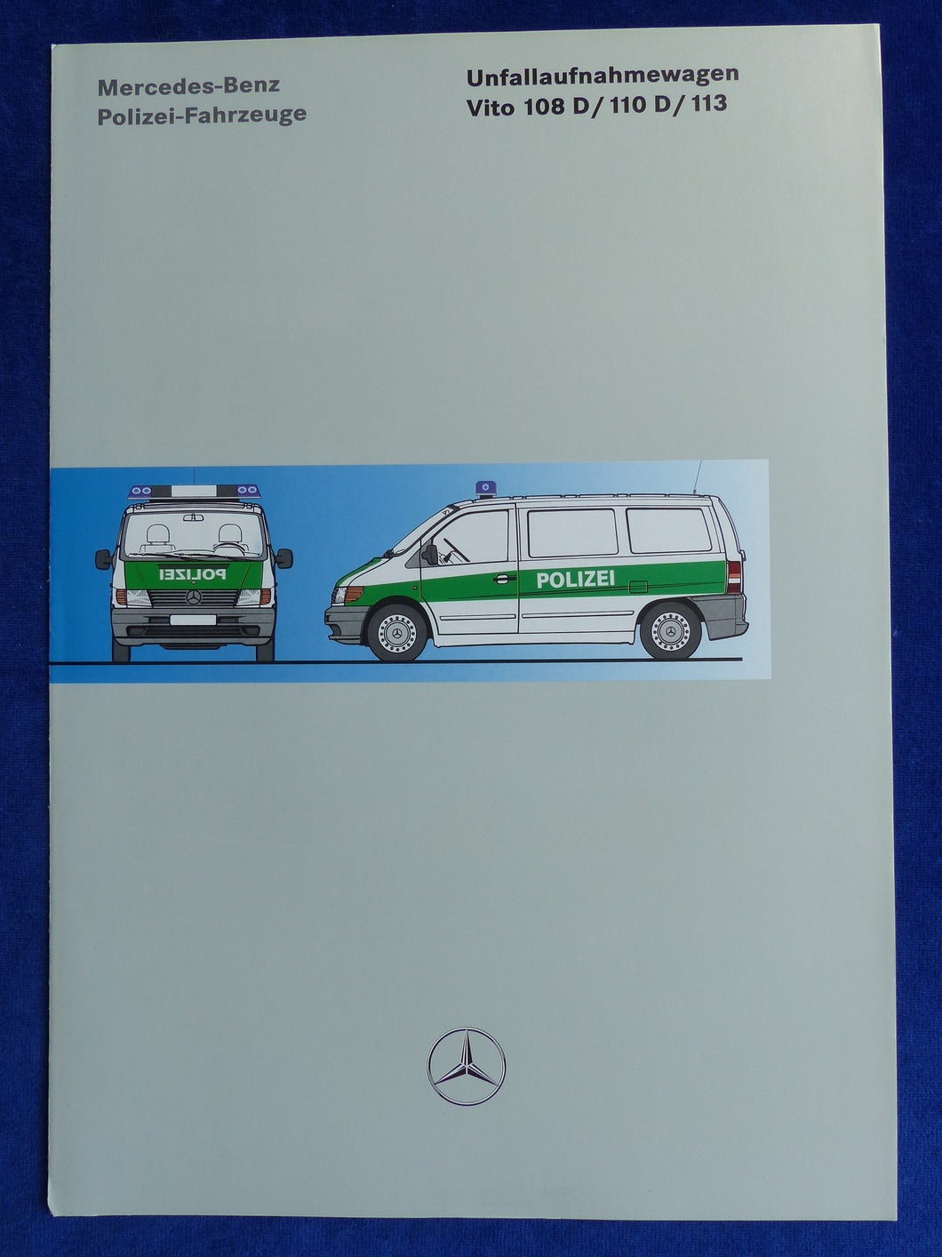 Mercedes Polizei Unfallaufnahmewagen Vito MJ 1997 - Prospekt Brochure 09.1996