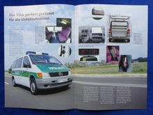 Lade das Bild in den Galerie-Viewer, Mercedes Polizei Unfallaufnahmewagen Vito MJ 1997 - Prospekt Brochure 09.1996
