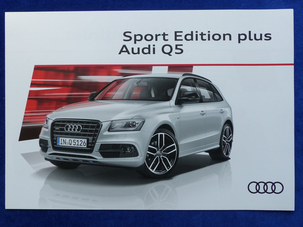Audi Q5 Sport Edition plus MJ 2017 - Prospekt Brochure 06.2016