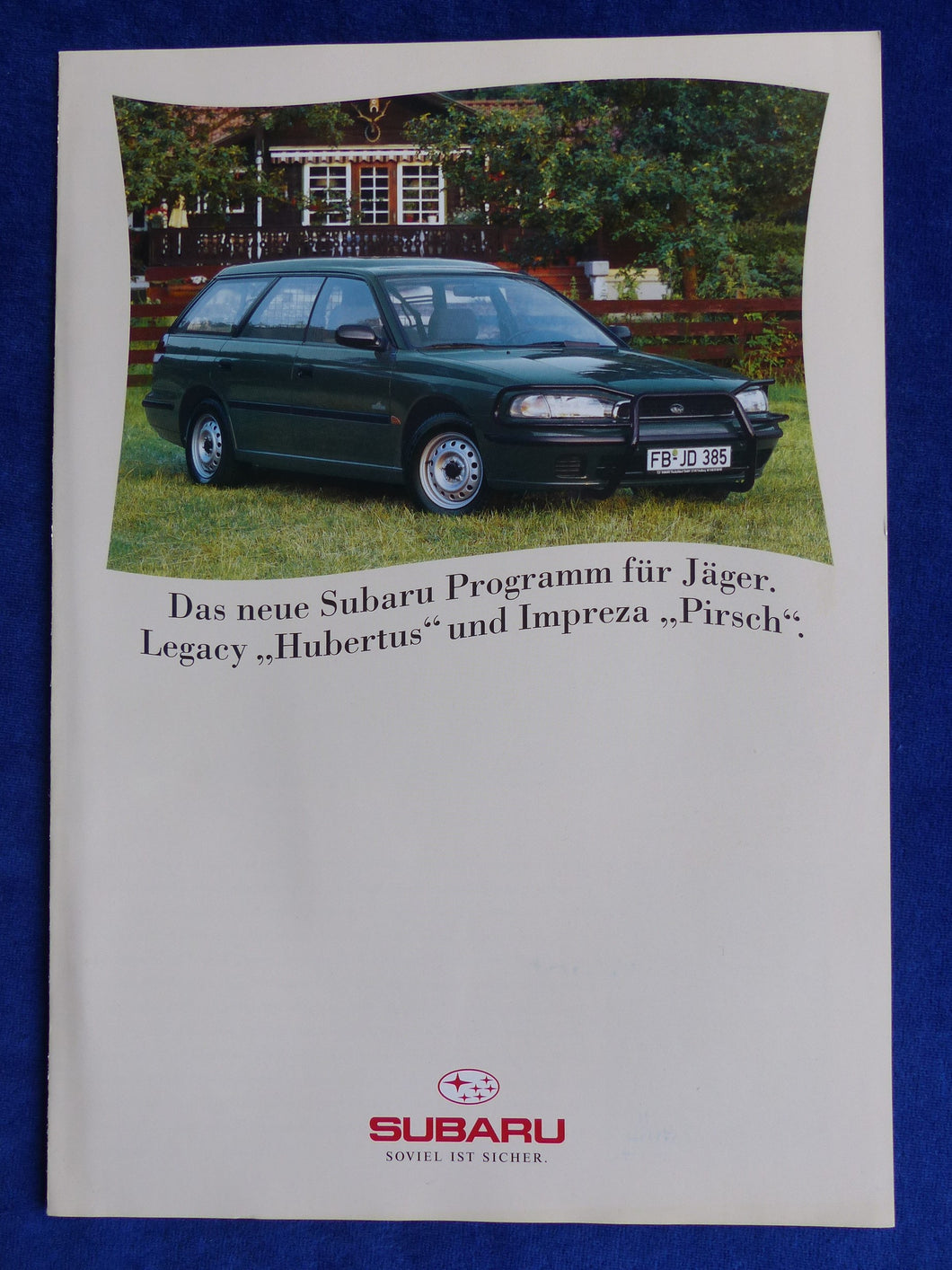 Subaru Sondermodelle Legacy Hubertus Impreza Pirsch MJ 1995 - Prospekt 10.1994