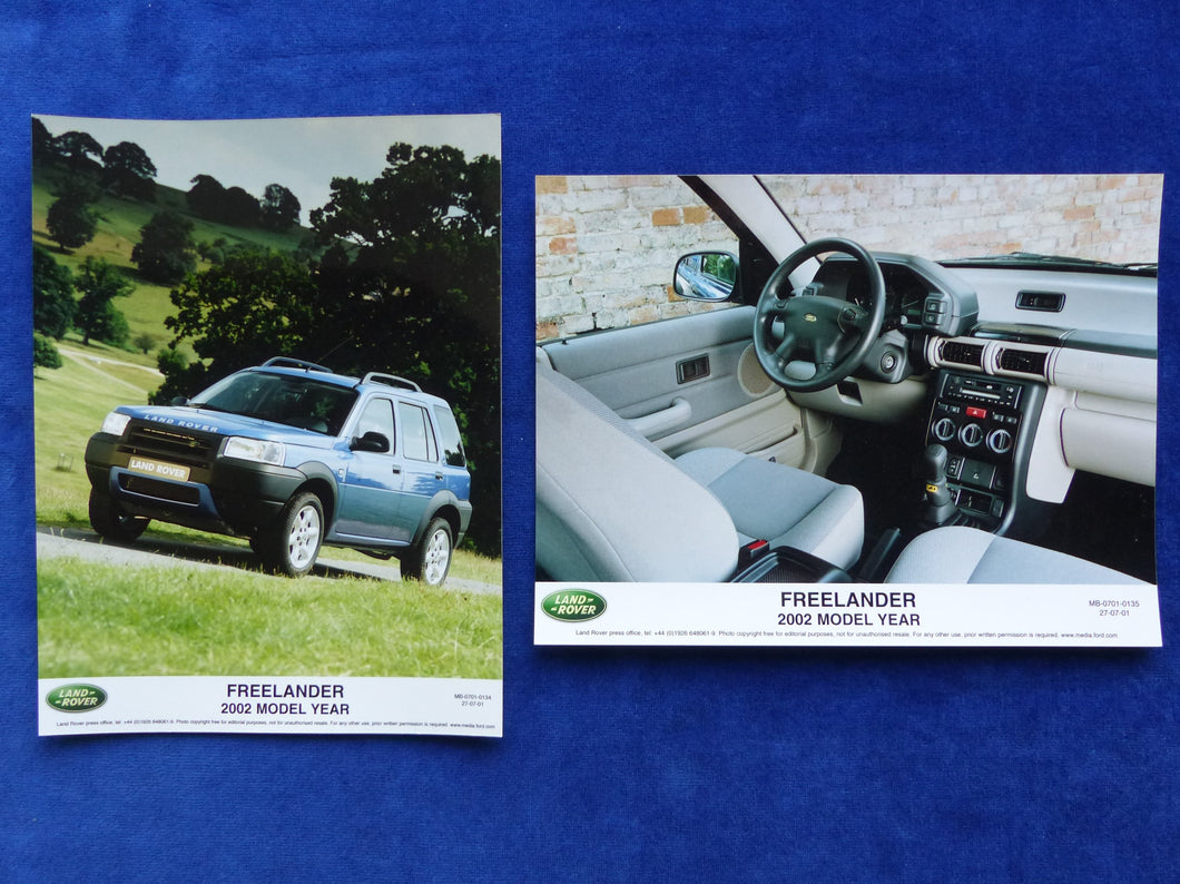 Land Rover Freelander MJ 2002 - 2x Original Pressefotos 07.2001