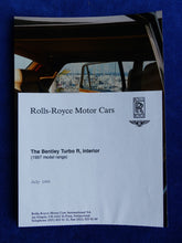 Lade das Bild in den Galerie-Viewer, Bentley Turbo R Interior MJ 1997 - Original Pressefoto press photo 07.1996
