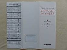 Lade das Bild in den Galerie-Viewer, Chrysler Voyager MJ 1996 - Prospekt Brochure + Preisliste 12.1995
