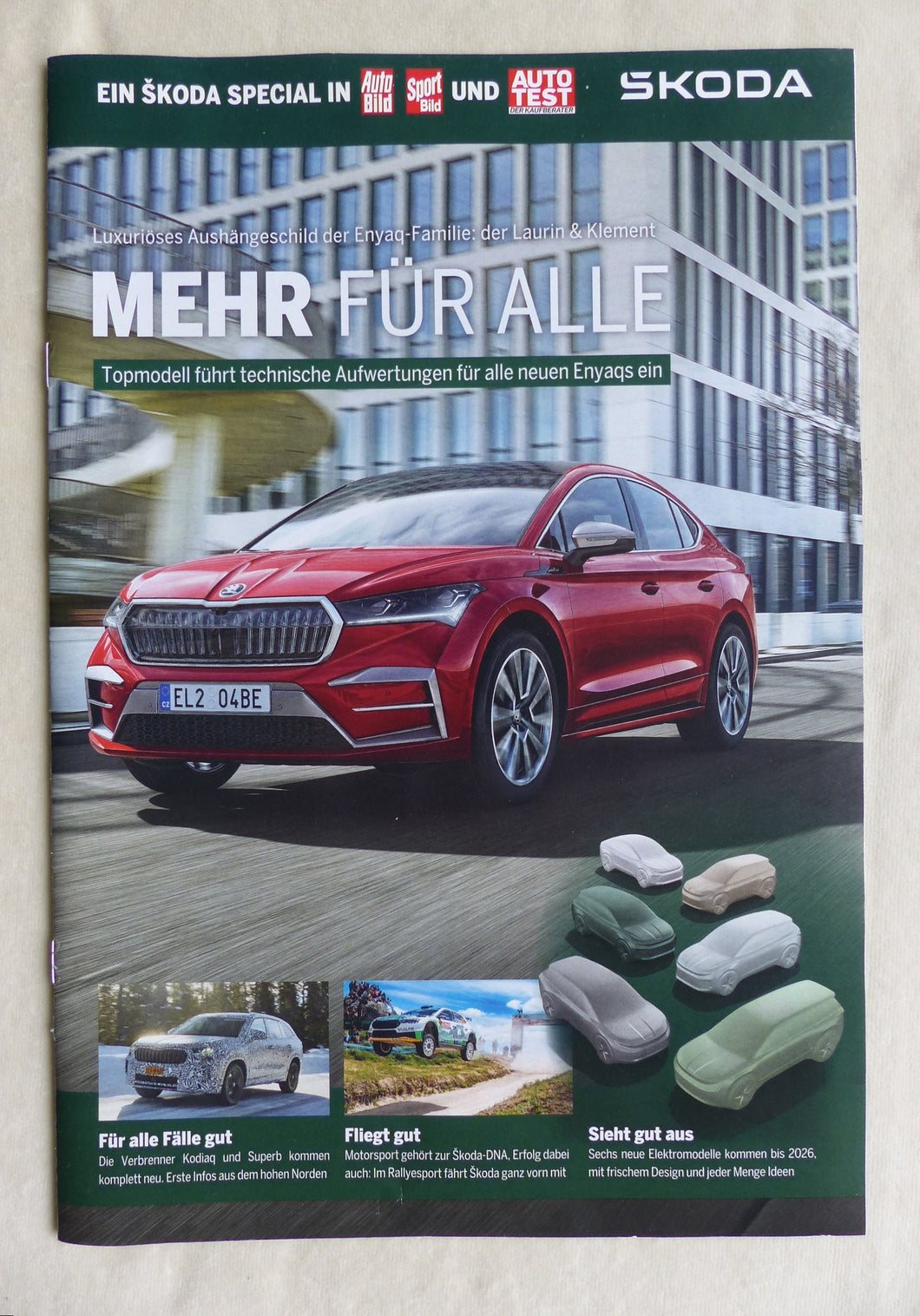 Skoda Enyaq RS L&K Superb Kodiaq Vision 7S - Sonderdruck Auto Bild 2023