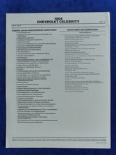 Lade das Bild in den Galerie-Viewer, Chevrolet Celebrity MJ 1984 - Prospekt Brochure 09.1983 deutsch
