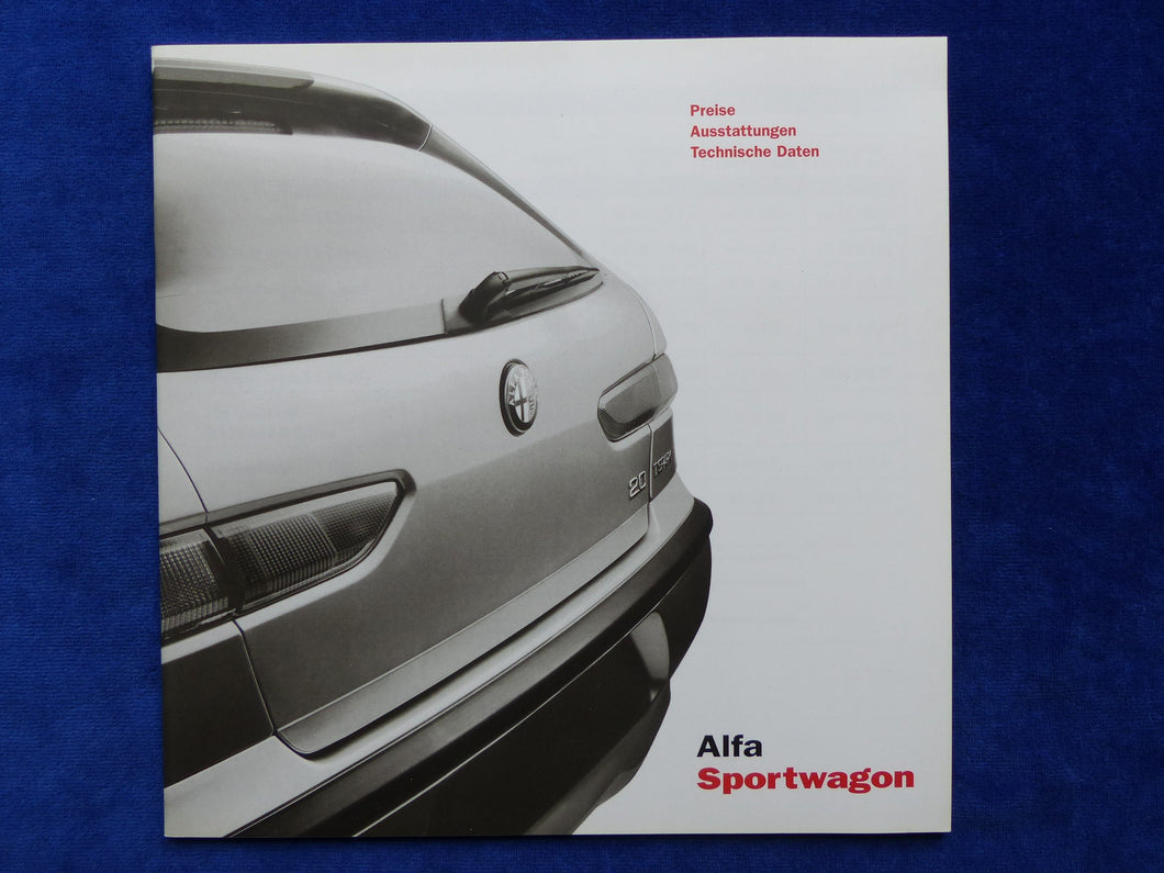 Alfa Romeo 156 Sportwagon - Preisliste MJ 2001 - Prospekt Brochure 12.2000