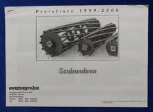 Lade das Bild in den Galerie-Viewer, Evers Walzen Stabwalzen - Preisliste 1999 2000 - Prospekt Brochure 02.1999
