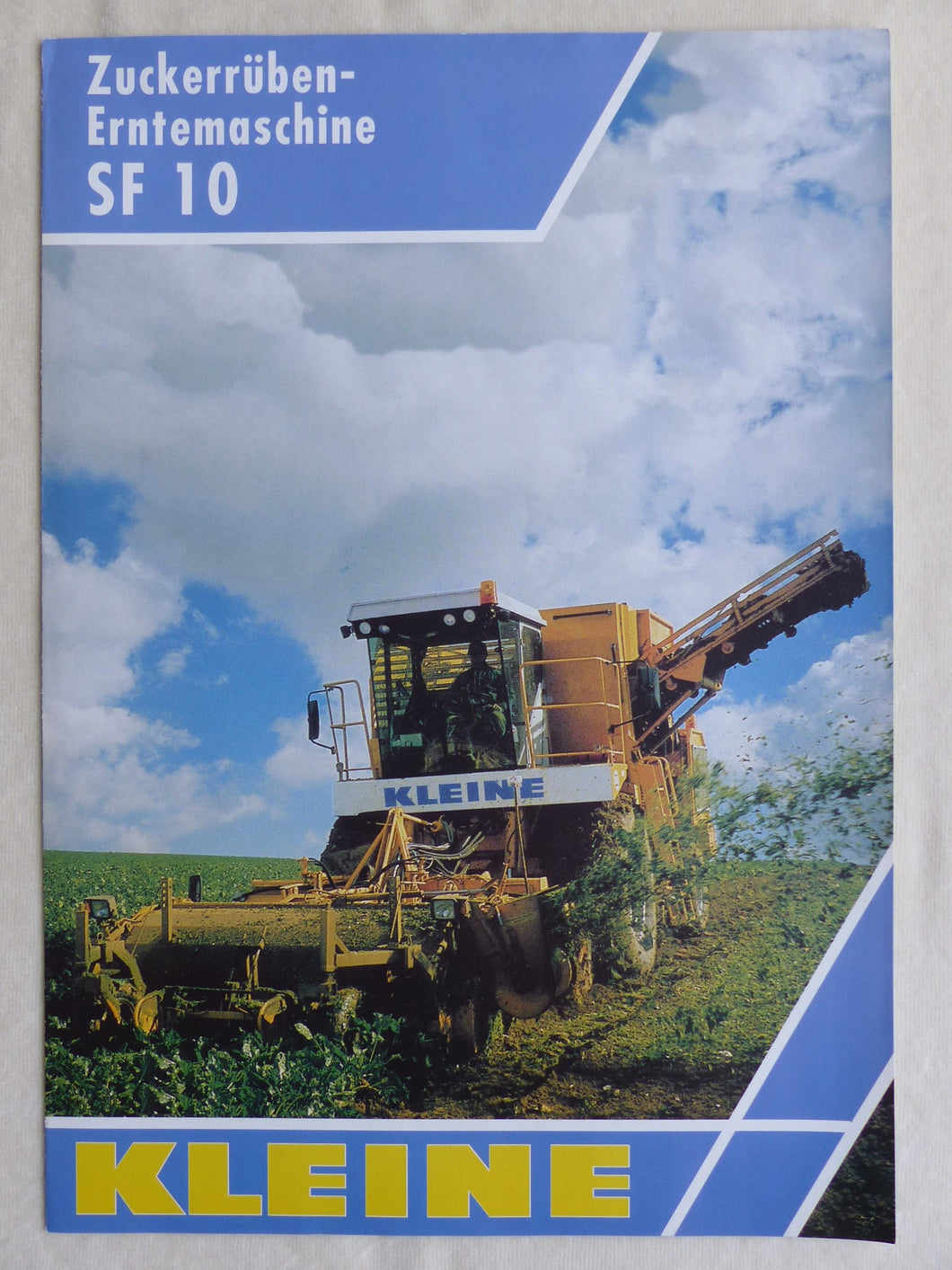 Kleine Zuckerrüben-Erntemaschine SF 10 - Prospekt Brochure 10.1995