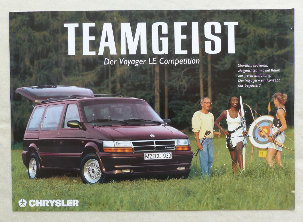 Chrysler Voyager LE Competition MJ 1993 - Prospekt Brochure 09.1992