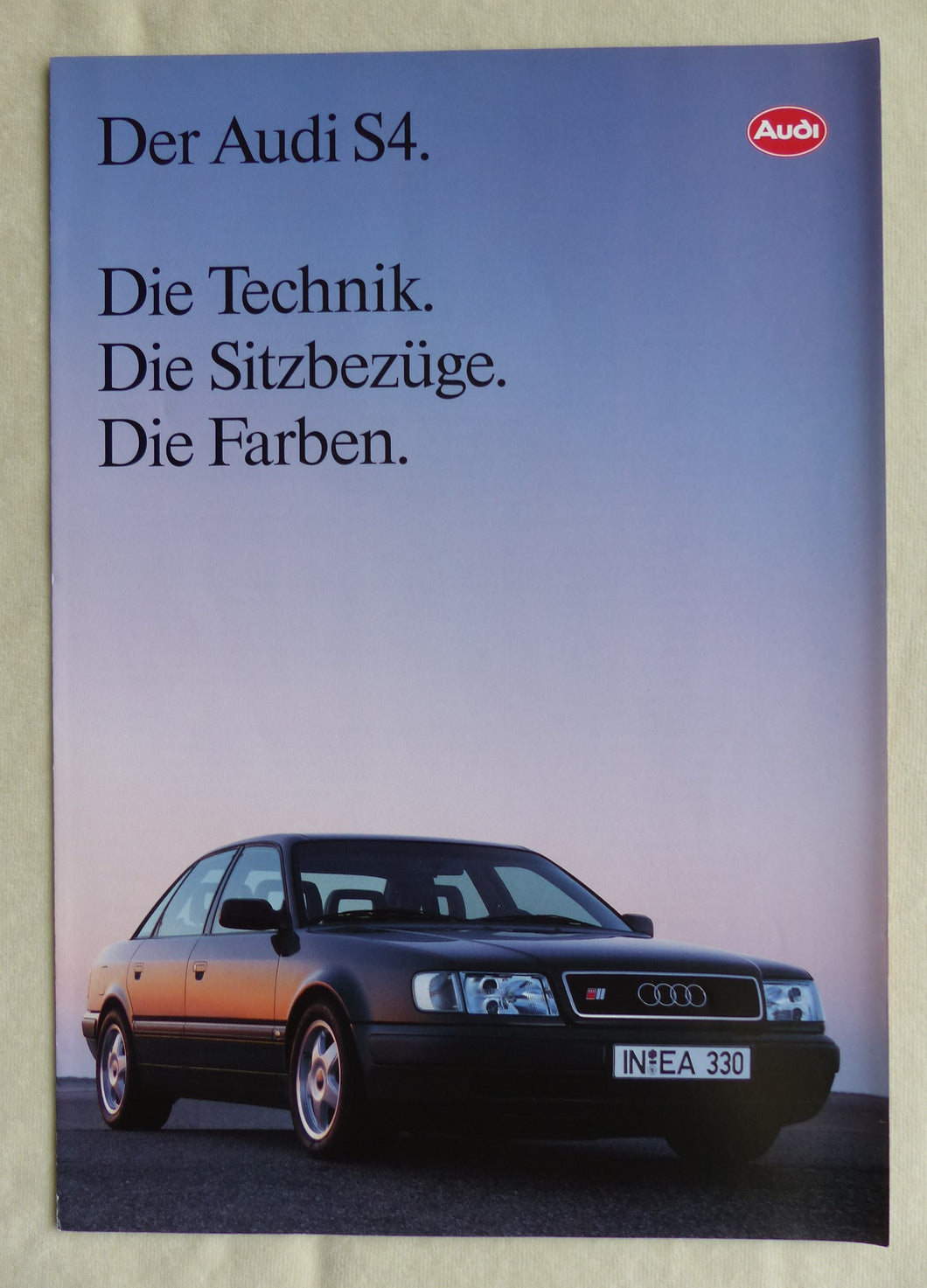 Audi S4 - Technische Daten & Farben MJ 1993 - Prospekt Brochure 01.1993