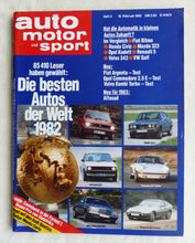 Lade das Bild in den Galerie-Viewer, Auto Motor Sport Heft 3/1982 - Porsche 911 924 VW Golf GTI Mercedes 500 SEL BMW
