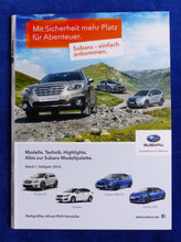 Lade das Bild in den Galerie-Viewer, Subaru Programm 2016 - XV Impreza WRX STI BRZ - Prospekt Brochure + DVD 01.2016

