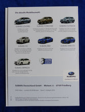Lade das Bild in den Galerie-Viewer, Subaru Programm 2016 - XV Impreza WRX STI BRZ - Prospekt Brochure + DVD 01.2016
