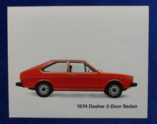 Lade das Bild in den Galerie-Viewer, Volkswagen 1974 Passat Dasher 2-Door Sedan - US-Prospekt Brochure 1973
