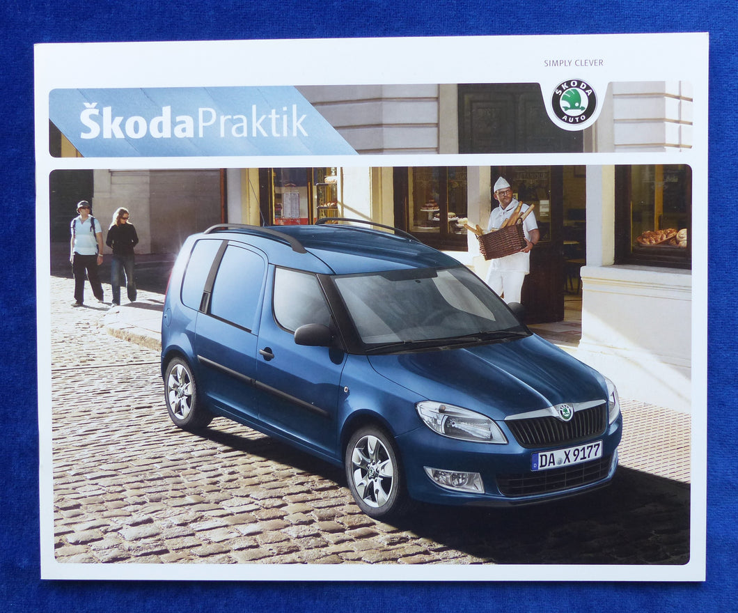 Skoda Praktik Lieferwagen MJ 2011 - Prospekt Preisliste Brochure 08.2010