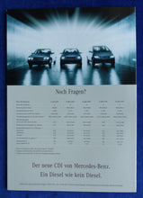 Lade das Bild in den Galerie-Viewer, Mercedes CDI Diesel-Motoren E-Klasse MJ 1999 - Prospekt Brochure 04.1998
