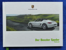 Lade das Bild in den Galerie-Viewer, Porsche Boxster Spyder Typ 987 MJ 2011 - Hardcover Prospekt Brochure 01.2010
