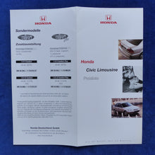 Lade das Bild in den Galerie-Viewer, Honda Civic Limousine - Preisliste MJ 1999 - Prospekt Brochure 01.1999

