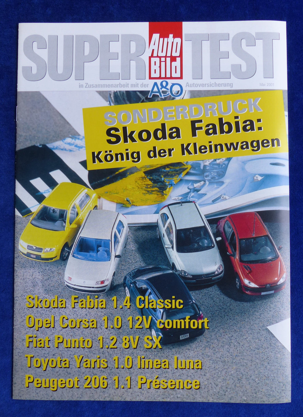 Skoda Fabia Opel Corsa Fiat Punto Peugeot 206 - Sonderdruck AutoBild 05/2001
