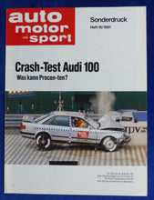 Lade das Bild in den Galerie-Viewer, Audi 100 Typ C4 Crash-Test - Sonderdruck AMS Heft 16/1991
