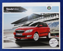 Lade das Bild in den Galerie-Viewer, Skoda Fabia Race Sondermodell MJ 2011 - Prospekt Preisliste Brochure 08.2010
