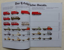 Lade das Bild in den Galerie-Viewer, Fiat Ducato Transporter Kastenwagen Kombi MJ 1988 - Prospekt Brochure 09.1987
