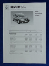 Lade das Bild in den Galerie-Viewer, Renault Scenic - Preisliste MJ 2002 - Prospekt Brochure 09.2001
