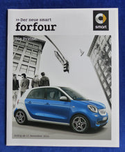 Lade das Bild in den Galerie-Viewer, Smart forfour edition #1 MJ 2015 - Prospekt Brochure + Preisliste 11.2014
