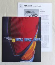 Lade das Bild in den Galerie-Viewer, Renault Kangoo Rapid MJ 2002 - Prospekt Brochure + Preisliste 10.2001
