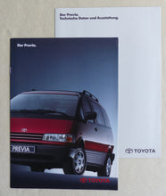 Lade das Bild in den Galerie-Viewer, Toyota Previa MJ 1993 - Prospekt Brochure + Daten &amp; Ausstattungen 03.1993
