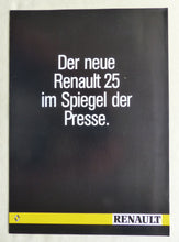 Lade das Bild in den Galerie-Viewer, Renault 25 Pressestimmen - Prospekt Brochure 1984
