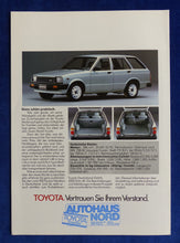 Lade das Bild in den Galerie-Viewer, Toyota Starlet Limousine Combi - Prospekt Brochure 1982
