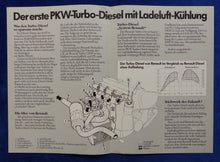 Lade das Bild in den Galerie-Viewer, Renault 30 Turbo-D Turbo-Diesel LLK - Prospekt Brochure 1982
