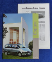 Lade das Bild in den Galerie-Viewer, Renault Espace &amp; Grand Espace MJ 2000 - Prospekt Brochure + Preisliste 06.1999
