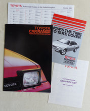 Lade das Bild in den Galerie-Viewer, Toyota 1982 Car Range Motor Show Edition - UK-Prospekt Konvolut England englisch
