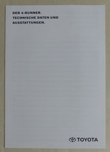 Lade das Bild in den Galerie-Viewer, Toyota 4-Runner MJ 1994 - Prospekt Brochure + Daten &amp; Ausstattungen 10.1993
