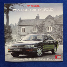 Lade das Bild in den Galerie-Viewer, Toyota Passenger Car Portfolio Supra Camry - UK-Prospekt Brochure 1990 England
