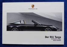 Lade das Bild in den Galerie-Viewer, Porsche 911 Targa Typ 991 MJ 2016 - Hardcover Prospekt + Preisliste 03.2015
