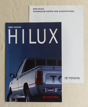Lade das Bild in den Galerie-Viewer, Toyota Hilux MJ 1992 - Prospekt Brochure + Daten &amp; Ausstattungen 01.1992

