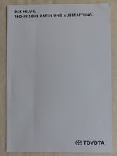 Lade das Bild in den Galerie-Viewer, Toyota Hilux MJ 1992 - Prospekt Brochure + Daten &amp; Ausstattungen 01.1992

