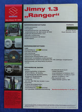 Lade das Bild in den Galerie-Viewer, Suzuki Jimny Ranger Sondermodell MJ 2004 - Prospekt Brochure 09.2003
