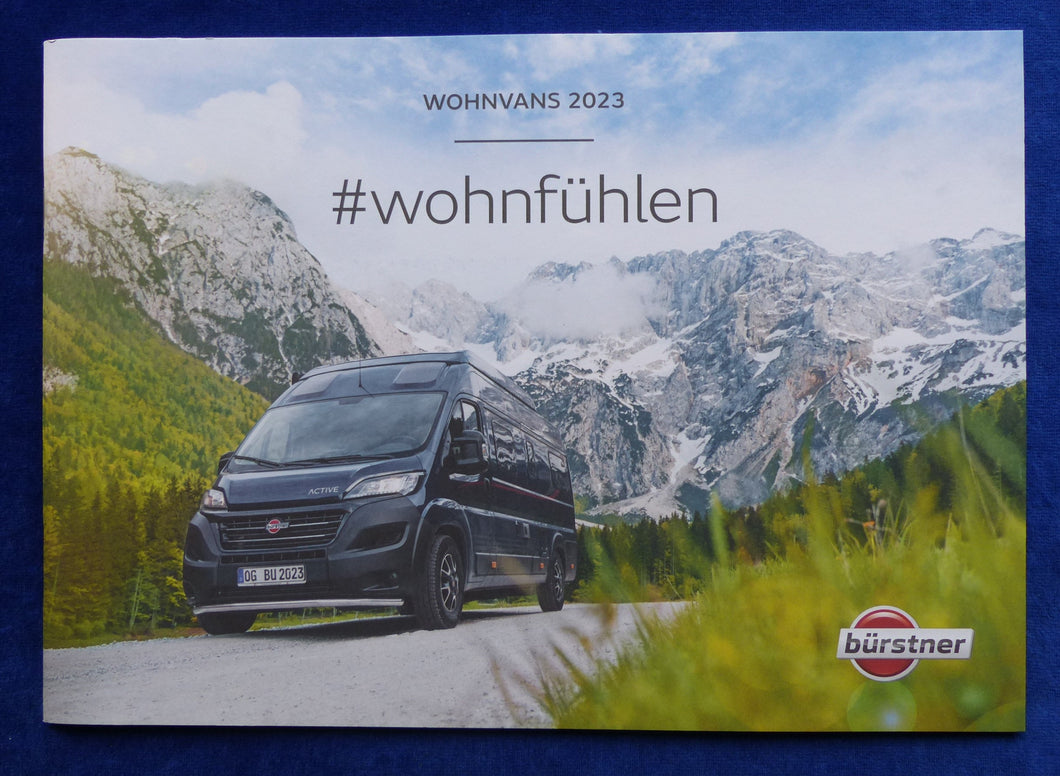 Bürstner Wohnvans 2023 Campeo Lineo Eliseo Wohnmobil - Prospekt Brochure 08.2022