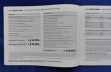 Lade das Bild in den Galerie-Viewer, Ford Mustang GT V8 Mach 1 - Preisliste MJ 2021 - Prospekt Brochure 03.2021
